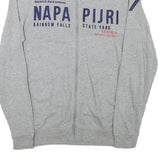 NAPAPIJRI Mens Grey Zip Jacket XXS Cotton Blend Casual Logo National Parks