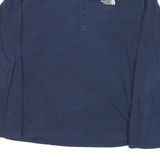 THE NORTH FACE Mens Blue Plain Pullover Crew Neck Basic Knit Jumpers S Outdoor