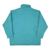 Mens Teal Zip Up Jacket XL Polyester Blend Plain Pocketed Casual Outerwear