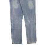 DICKIES Mens Regular Fit Blue Denim Jeans W36 L32 Casual Cotton Blend Zip