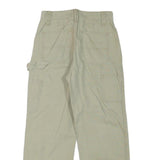 ASOS Womens Cotton Blend Beige Relaxed Straight Trousers W26 L26 Casual Utility