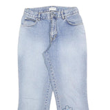 VILA Girls Regular Fit Light Blue Denim Jeans W26 L26 Embroidered Floral Design