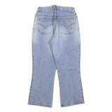 VILA Girls Regular Fit Light Blue Denim Jeans W26 L26 Embroidered Floral Design