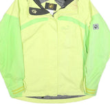 JACK WOLFSKIN Womens Yellow & Green Outdoor Jacket L Polyester Blend Zip Hooded