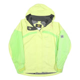 JACK WOLFSKIN Womens Yellow & Green Outdoor Jacket L Polyester Blend Zip Hooded