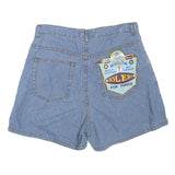 BOLERO Womens Blue Denim Mini Skirt Cotton Blend M Button Closure Casual Summer