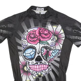 XINTOWN Womens Black Graphic T-Shirt XL Short Sleeve Round Neck Cycling Jersey