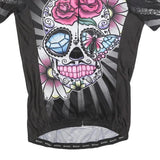 XINTOWN Womens Black Graphic T-Shirt XL Short Sleeve Round Neck Cycling Jersey