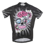 XINTOWN Womens Black Graphic T-Shirt XL Short Sleeve Round Neck Cycling Jersey