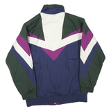 ANDY JOHNS Mens Green & Purple Navy White Zip Jacket M Polyester Blend