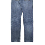 LEVI'S 501 Mens Jeans Blue Regular Straight Denim Medium W32 L34 Classic Button