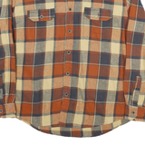 PACIFIC OUTFITTERS Mens Orange & Beige Checked Long Sleeve Shirt L Casual