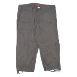 UNION BAY Womens Grey Casual Cargo Cotton Blend Shorts L W31 Pocketed