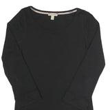 BURBERRY BRIT Womens Black Classic T-Shirt L Long Sleeve Round Neck Premium