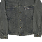 LEE Mens Grey Button Denim Jacket L Cotton Blend Classic Fit Casual
