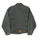 LEE Mens Grey Button Denim Jacket L Cotton Blend Classic Fit Casual