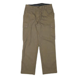 LION APPAREL Womens Cotton Blend Beige Relaxed Straight Trousers W31 L30 Cargo