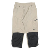 JACK WOLFSKIN Mens Polyester Beige & Black Regular Tapered Trousers W32 L25