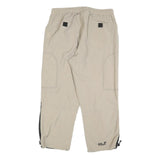 JACK WOLFSKIN Mens Polyester Beige & Black Regular Tapered Trousers W32 L25