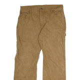 DICKIES Mens Cotton Blend Khaki Regular Fit Straight Leg Trousers W36 L28