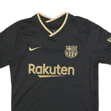 NIKE Mens Black Barcelona Football Shirt M Short Sleeve V-Neck Sportswear