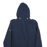 CARHARTT Mens Navy Blue Hooded Cotton Blend Jacket S Zip Casual Workwear