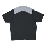 UNDER ARMOUR Mens Black & Grey Ripken Experience T-Shirt L Short Sleeve Zip Neck