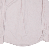 TOMMY HILFIGER Mens Red & White Stripe Shirt M Classic Button-Down Cotton Blend