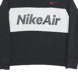 NIKE Mens Black & White Nike Air Crew Neck M Sweatshirt Cotton Blend Casual