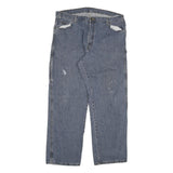 DICKIES Mens Relaxed Blue Denim Jeans W40 L32 Workwear Casual Zip Closure