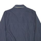 KINGFIELD Mens Blue Button Jacket L Polyester Blend Plain Classic Casual