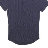 U.S. POLO ASSN Mens Blue & White Polka Dot Shirt S Short Sleeve Button Casual