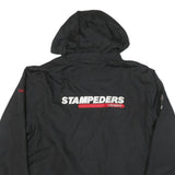 REEBOK Mens Black Calgary Stampeders Jacket XL Polyester Blend Sports Zip Hooded