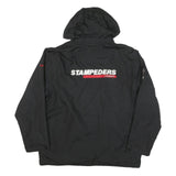 REEBOK Mens Black Calgary Stampeders Jacket XL Polyester Blend Sports Zip Hooded