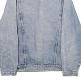 NORWISS Mens Blue Denim Button Jacket L Cotton Classic Plain Casual Lightweight