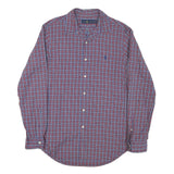 RALPH LAUREN Mens Blue & Red Check Shirt M Long Sleeve Cotton Blend Casual