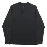 NIKE Mens Black Cotton Blend Crew Neck Sweatshirt L Casual Pullover Long Sleeve