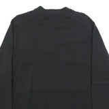 NIKE Mens Black Cotton Blend Crew Neck Sweatshirt L Casual Pullover Long Sleeve