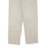TIMBERLAND Mens Cotton Blend Beige Regular Fit Straight Trousers W36 L32 Casual