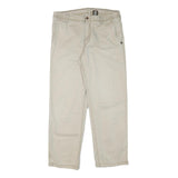 TIMBERLAND Mens Cotton Blend Beige Regular Fit Straight Trousers W36 L32 Casual