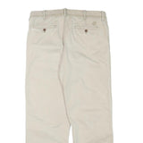TIMBERLAND Mens Cotton Blend Beige Regular Fit Straight Trousers W36 L32 Casual