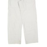 K-WAY Womens White Regular Fit Straight Leg Trousers W34 L32 Zip Polyester Blend