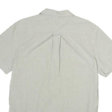 TOMMY HILFIGER Mens Beige Classic Cotton Shirt L Pocket Logo Casual Summer