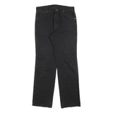 WRANGLER Mens Jeans Black Regular Straight Denim Raw W30 L30 Classic Cotton