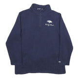 CHAMPION Womens Navy Blue Wolf Pack 1/4 Zip Sweatshirt M Cotton Blend Casual