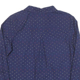 TOMMY HILFIGER Womens Blue Printed Shirt Long Sleeve Collared M Cotton Blend