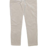 PHARD Womens Slim Beige Cotton Blend Trousers W26 L24 Zip Casual Stylish