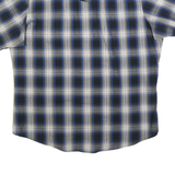WRANGLER Womens Blue & Black & Cream Check Shirt XL Short Sleeve Cotton Blend