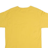 CHAMPION Mens Yellow Graphic T-Shirt M Short Sleeve Crew Neck Cotton Casual