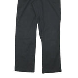 DICKIES Mens Black Regular Fit Straight Leg Trousers W30 L29 Cotton Blend Zip